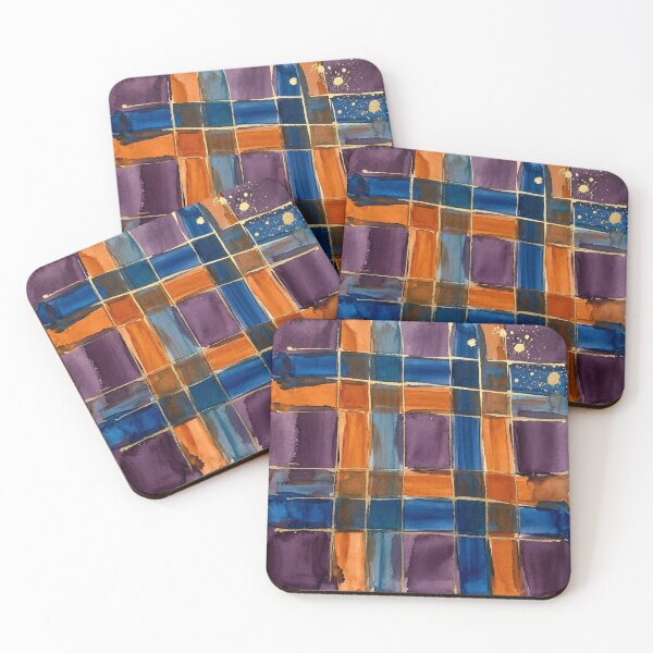 Item preview, Blue Orange Plaid Pattern  designed and sold by GraphicsClub.