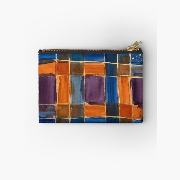 Item preview, Blue Orange Plaid Pattern  designed and sold by GraphicsClub.