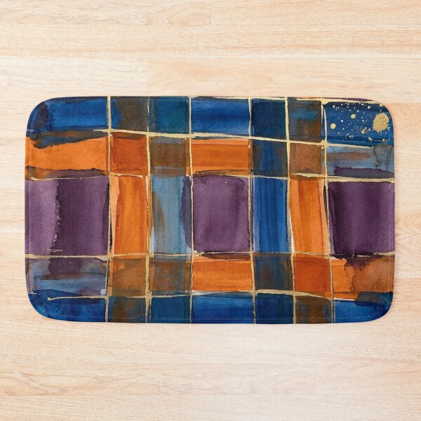 Item preview, Blue Orange Plaid Pattern  designed and sold by GraphicsClub.