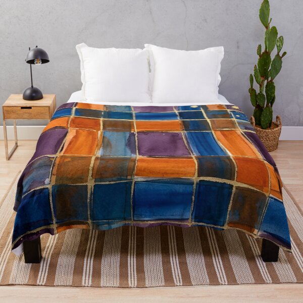 Item preview, Blue Orange Plaid Pattern designed and sold by GraphicsClub.