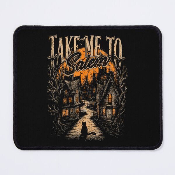 Item preview, Take Me To Salem Haunted Village Black Cat Vintage Halloween Night designed and sold by DuneHaicna.