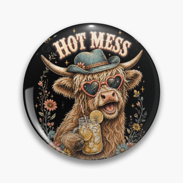 Item preview, Hot Mess Leopard Highland Cow Funny Coffee Lover Graphic designed and sold by ErradoArtIta.
