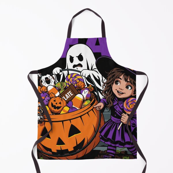Item preview, Trick Or Treat Cute Witch Ghost And Black Cat designed and sold by Coldink.