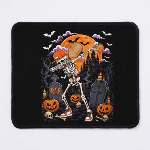 Item preview, Dabbing Skeleton Playing Pickleball Halloween Moon Graveyard Funny Sports Costume designed and sold by DienesAngele.