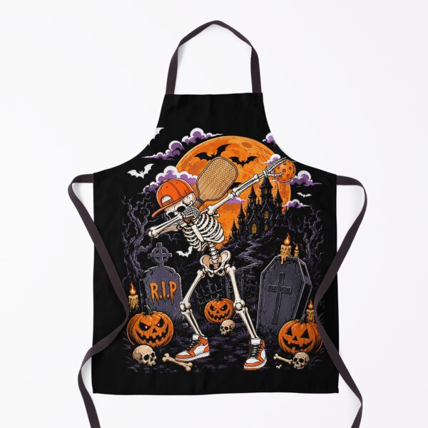 Item preview, Dabbing Skeleton Playing Pickleball Halloween Moon Graveyard Funny Sports Costume designed and sold by DienesAngele.