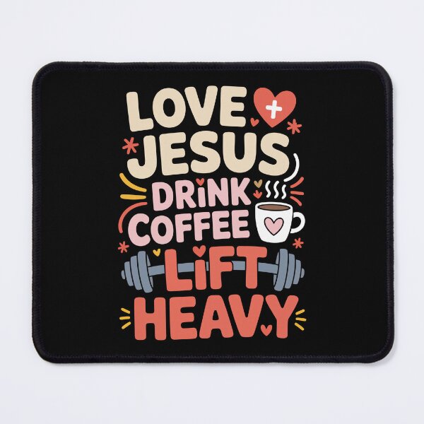 Item preview, LOVE JESUS DRINK COFFEE LIFT HEAVY designed and sold by jkrphoto.