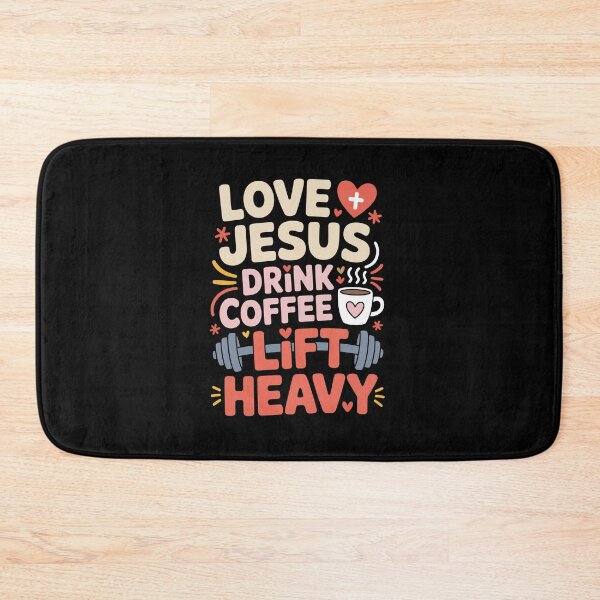 Item preview, LOVE JESUS DRINK COFFEE LIFT HEAVY designed and sold by jkrphoto.