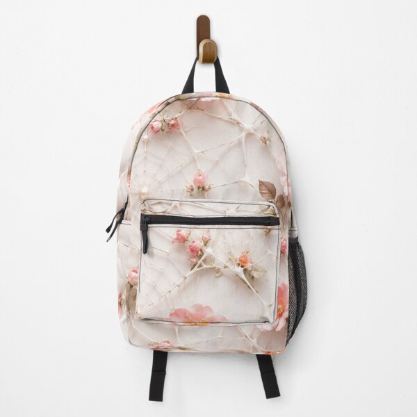 Item preview, Soft Peach Tiny Floral Mesh designed and sold by IntelliMindDesigns.