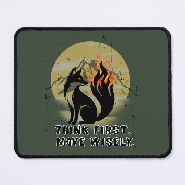 Item preview, Think First Move Wisely Fox designed and sold by AhmadAnnaPrints.