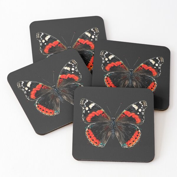 Item preview, Red Admiral Butterfly Watercolor Art – Colorful Nature Illustration designed and sold by ColorSplash123.