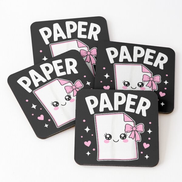 Item preview, Cute Kawaii Paper Character With Pink Bow School Stationery Aesthetic Design designed and sold by DienesAngele.
