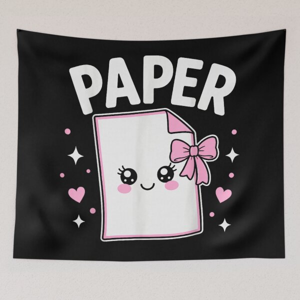 Item preview, Cute Kawaii Paper Character With Pink Bow School Stationery Aesthetic Design designed and sold by DienesAngele.