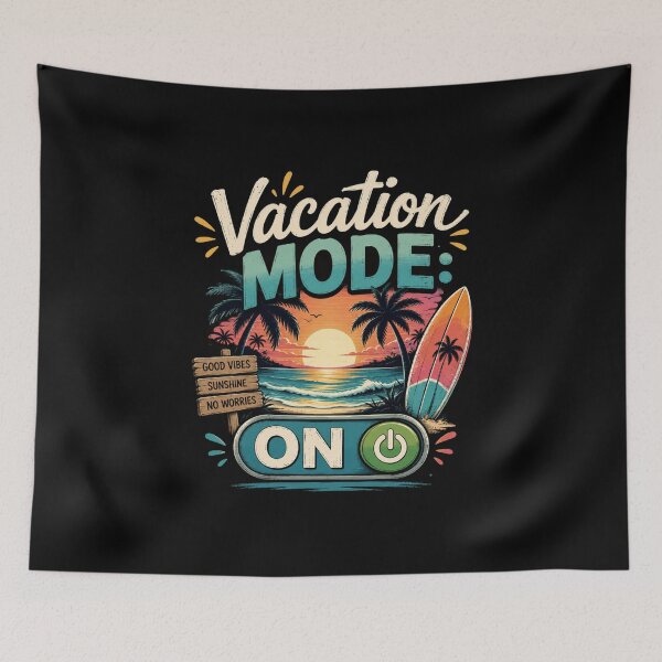 Item preview, Vacation Mode On T-Shirt – Summer Beach Sunset Retro Ocean Graphic Tee designed and sold by Artimax-Studio.