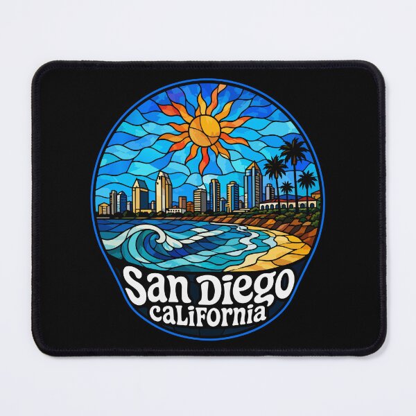 Item preview, San Diego California Stained Glass USA Travel designed and sold by TomFrontierArt.