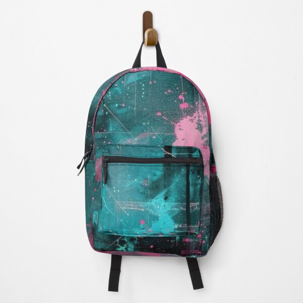Item preview, Cyberpunk Glitch Abstract Neon Pink Teal Digital Grunge Art designed and sold by LYAN-STORE.