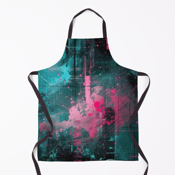 Item preview, Cyberpunk Glitch Abstract Neon Pink Teal Digital Grunge Art designed and sold by LYAN-STORE.