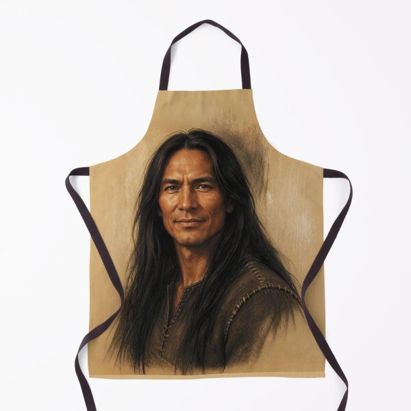 Item preview, Charcoal and Pastel Portrait of a Native Ametican Man designed and sold by Lucia Amaris Art.