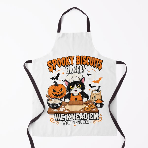 Item preview, Spooky Biscuits Bakery Cat Baking Halloween Cookies With Pumpkin Magic designed and sold by WilliaMaler.