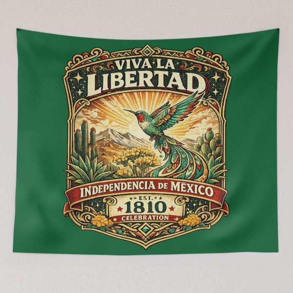 Item preview, Viva La Libertad Hummingbird Mexico Independence Vintage Mexican Heritage  designed and sold by irfanshikh.