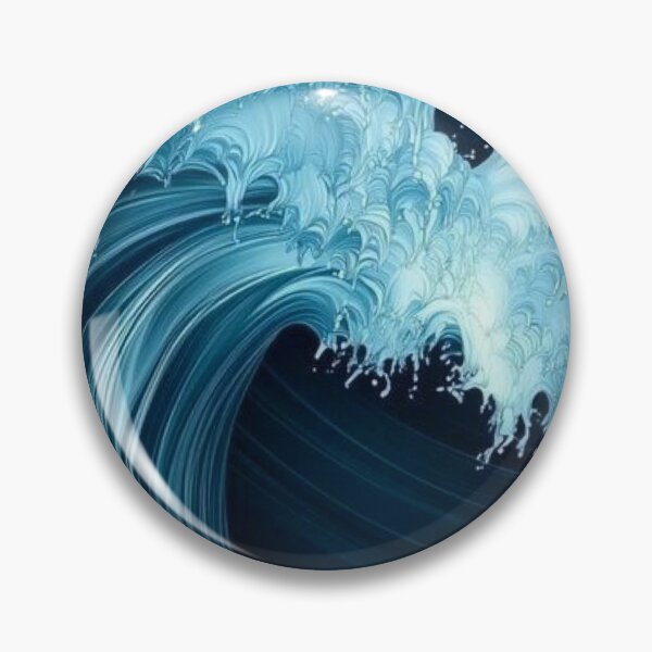 Item preview, Japanese Great Ocean Wave Deep Blue Fluid Sea Art designed and sold by LYAN-STORE.