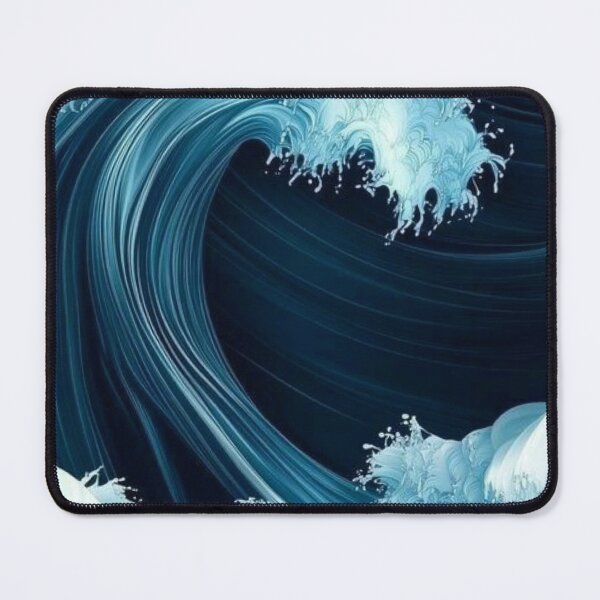 Item preview, Japanese Great Ocean Wave Deep Blue Fluid Sea Art designed and sold by LYAN-STORE.