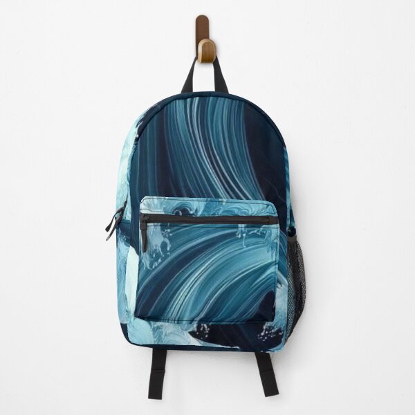 Item preview, Japanese Great Ocean Wave Deep Blue Fluid Sea Art designed and sold by LYAN-STORE.