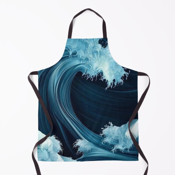 Item preview, Japanese Great Ocean Wave Deep Blue Fluid Sea Art designed and sold by LYAN-STORE.