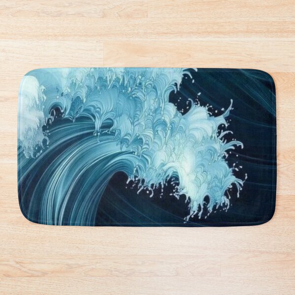 Item preview, Japanese Great Ocean Wave Deep Blue Fluid Sea Art designed and sold by LYAN-STORE.