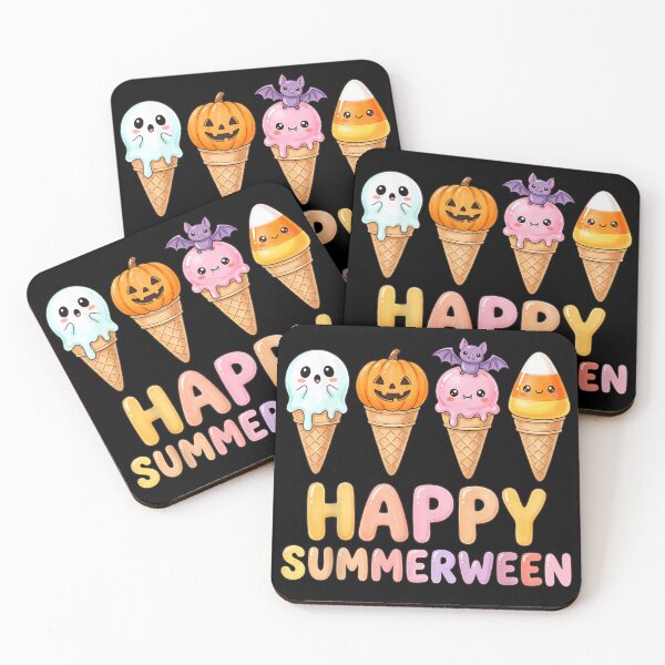 Item preview, Happy Summerween Cute Halloween Ice Cream Cones Kawaii Spooky Sweet Treats designed and sold by WilliaMaler.