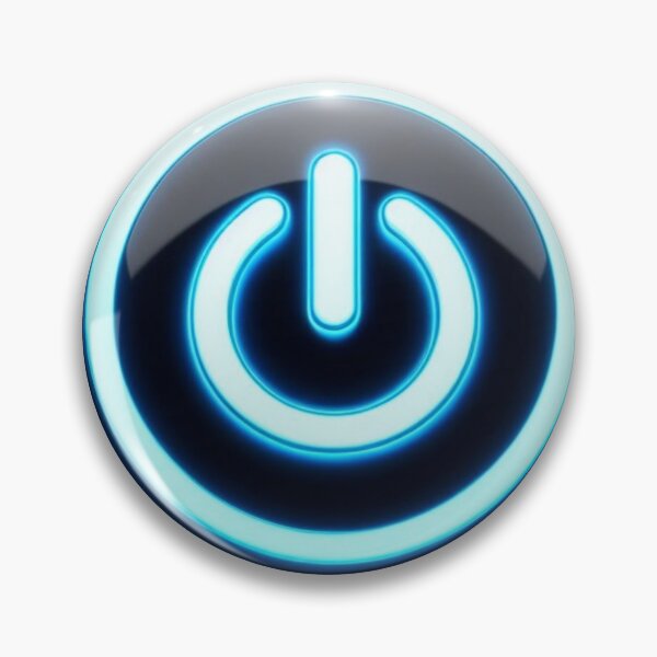 Item preview, Power button neon blue designed and sold by JALNERVION SHOP.