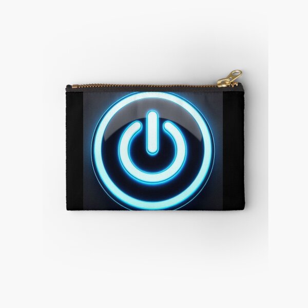Item preview, Power button neon blue designed and sold by JALNERVION SHOP.