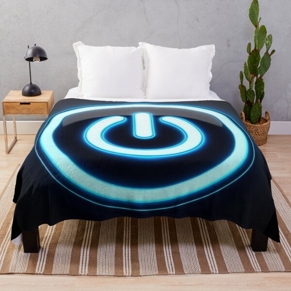 Item preview, Power button neon blue designed and sold by JALNERVION SHOP.