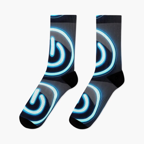 Item preview, Power button neon blue designed and sold by JALNERVION SHOP.