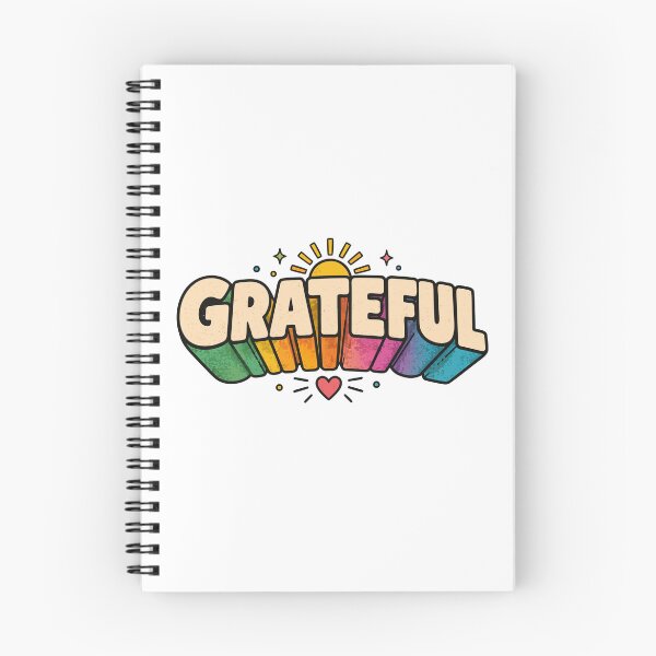 Item preview, Grateful Graphic Typography Tee | Bold Graphic Lettering Tee in White designed and sold by happyrays.