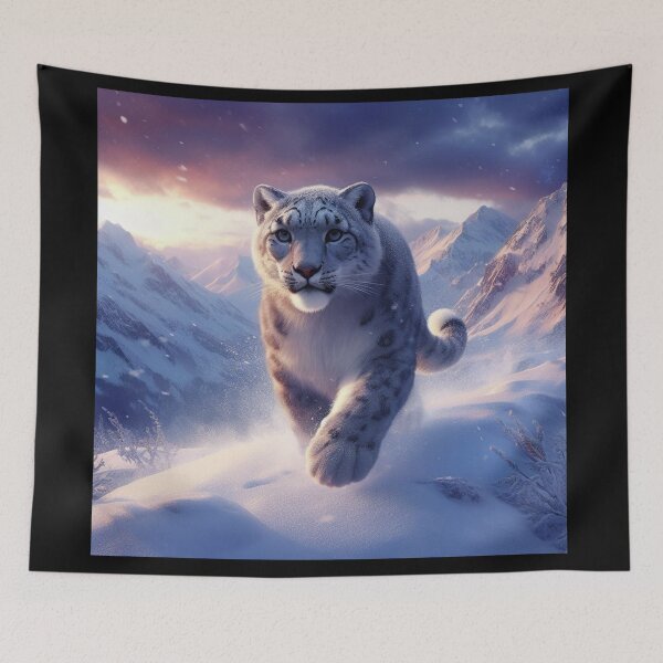 Item preview, Snow leopard in the mountain designed and sold by JALNERVION SHOP.