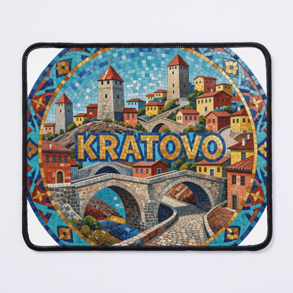 Item preview, Kratovo Medieval Bridges Mosaic Travel Sticker Summer Souvenir designed and sold by Imaginarium of Chaos falcon88 .