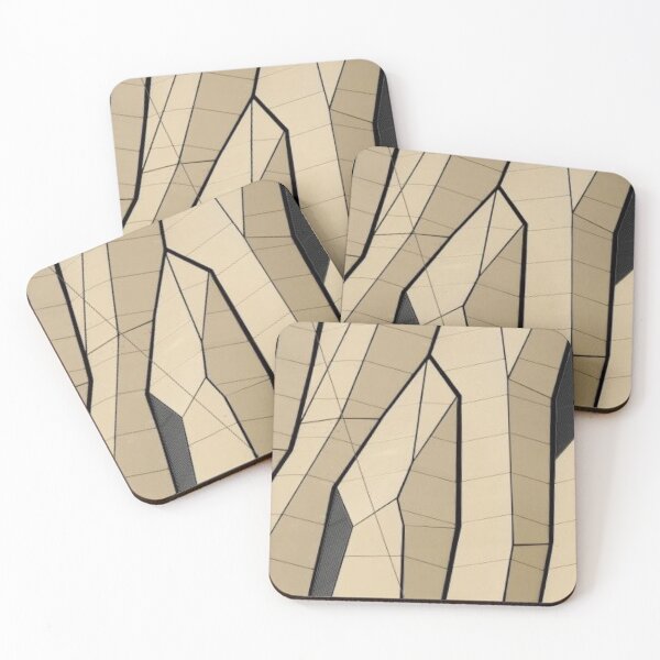 Item preview, Modern Beige Geometric Architecture Polygonal Abstract Pattern designed and sold by LYAN-STORE.
