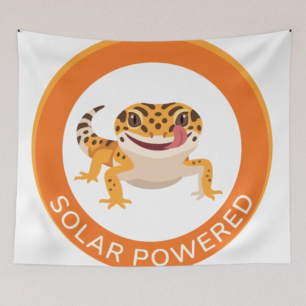Item preview, Solar Powered Leopard Gecko Minimalist Reptile Art designed and sold by Arc2020.