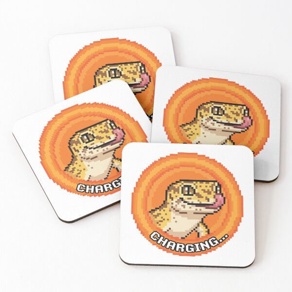 Item preview, Charging Leopard Gecko Pixel Art Retro Gamer designed and sold by Arc2020.