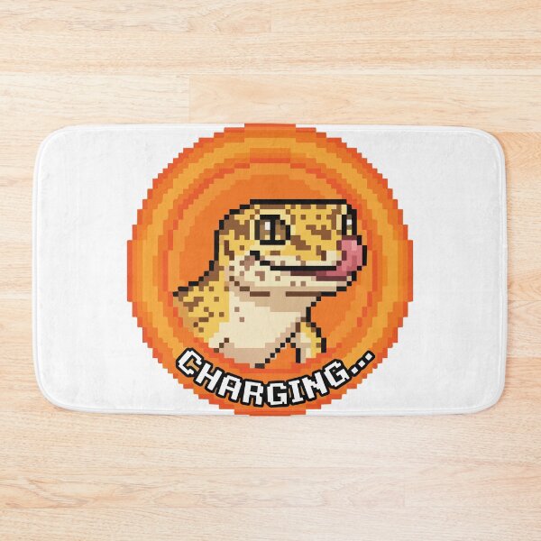 Item preview, Charging Leopard Gecko Pixel Art Retro Gamer designed and sold by Arc2020.