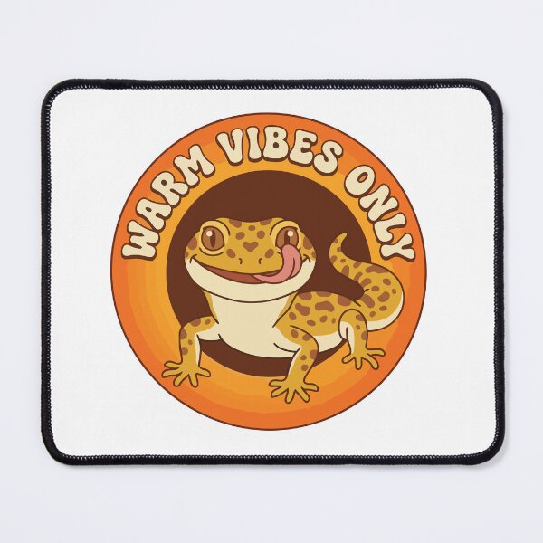 Item preview, Warm Vibes Only Groovy Leopard Gecko Retro Art designed and sold by Arc2020.