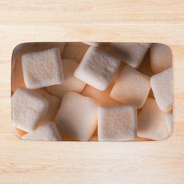 Artikelvorschau, Süßes Marshmallow-Muster, weicher, cremeweißer Bonbon-Hintergrund entworfen und verkauft von LYAN-STORE.