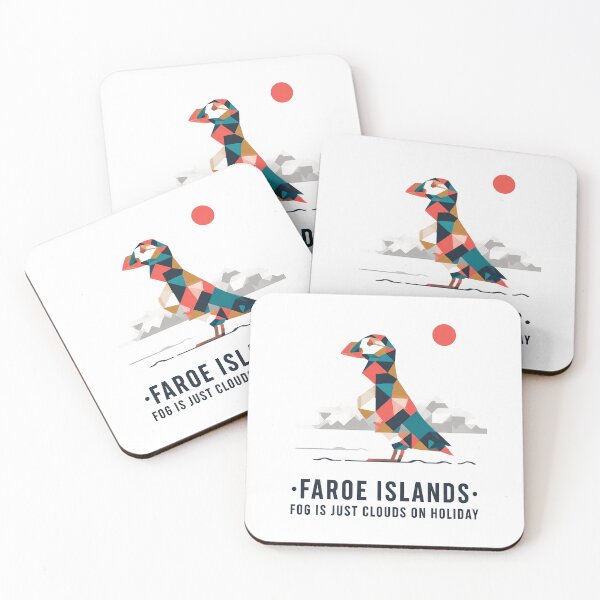 Item preview, Faroe Islands Puffin Travel Souvenir - Nordic Bird & Mountain Art designed and sold by OzzFrequency.
