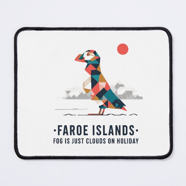 Item preview, Faroe Islands Puffin Travel Souvenir - Nordic Bird & Mountain Art designed and sold by OzzFrequency.