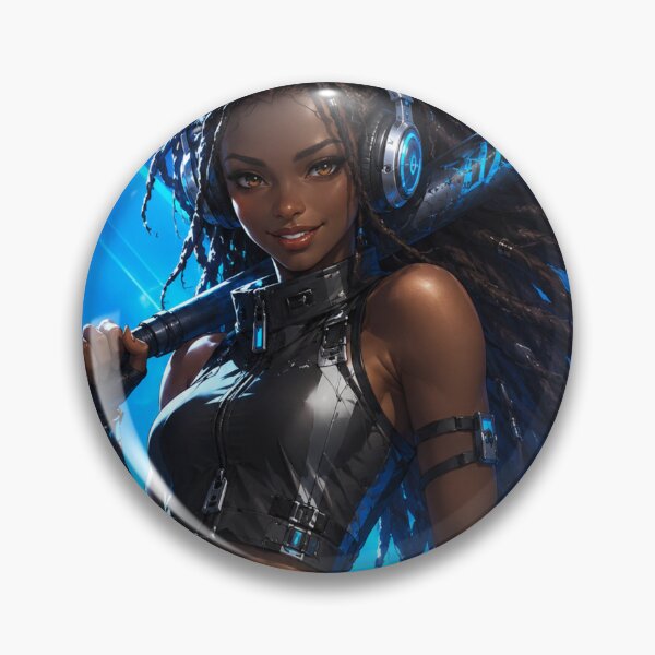 Item preview, Electric Blue: Cyberpunk Rebel Girl designed and sold by wilnickvisuals.