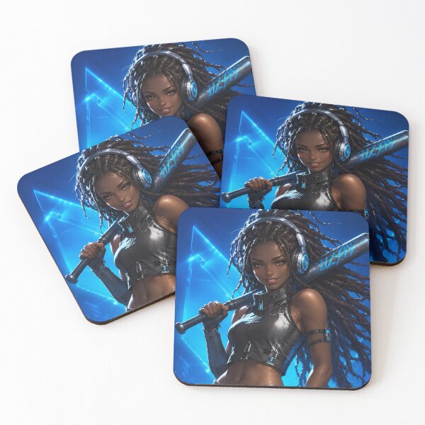Item preview, Electric Blue: Cyberpunk Rebel Girl designed and sold by wilnickvisuals.
