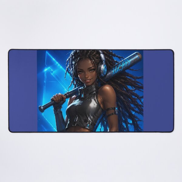 Item preview, Electric Blue: Cyberpunk Rebel Girl designed and sold by wilnickvisuals.