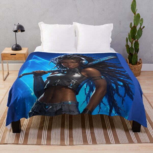Item preview, Electric Blue: Cyberpunk Rebel Girl designed and sold by wilnickvisuals.