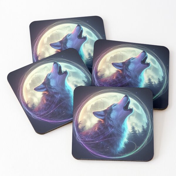 Item preview, Wolf hawling in the night  designed and sold by JALNERVION SHOP.