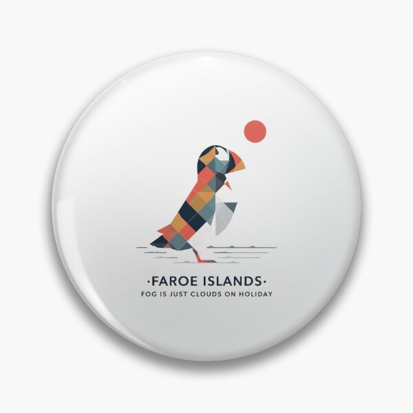 Item preview, Faroe Islands Puffin Travel Souvenir - Nordic Bird & Mountain Art designed and sold by OzzFrequency.